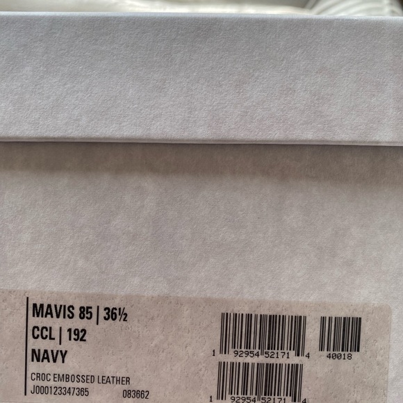 Jimmy Choo mavis 85 blue navy croc embossed leather boots NWT 36.6 - Picture 9 of 11